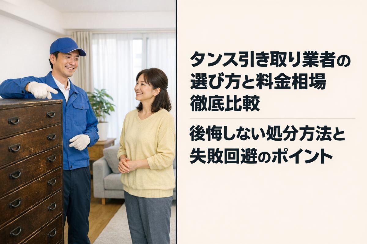 タンス引き取り業者の選び方と料金相場徹底比較｜後悔しない処分方法と失敗回避のポイント