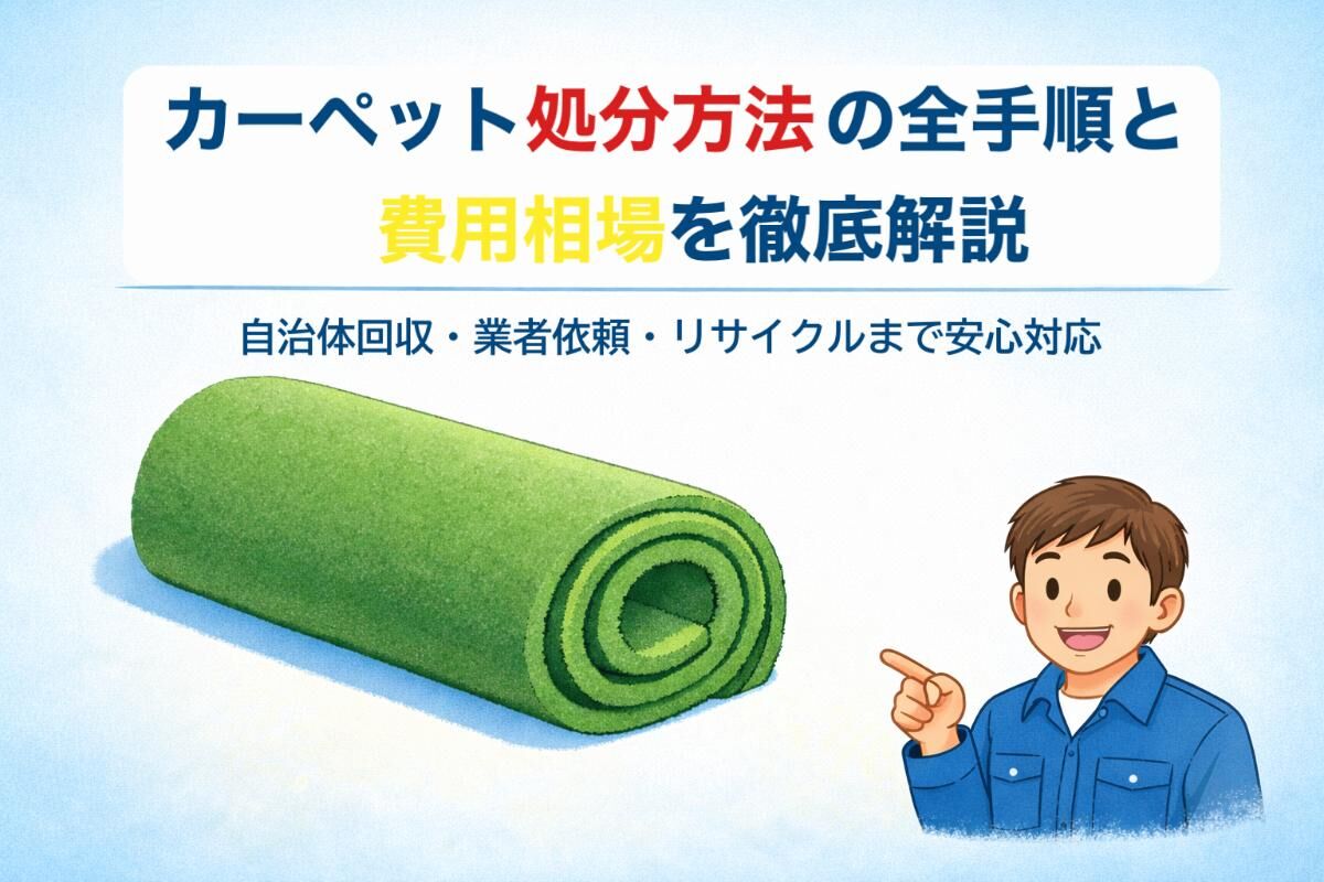 カーペット処分方法の全手順と費用相場を徹底解説｜自治体回収・業者依頼・リサイクルまで安心対応