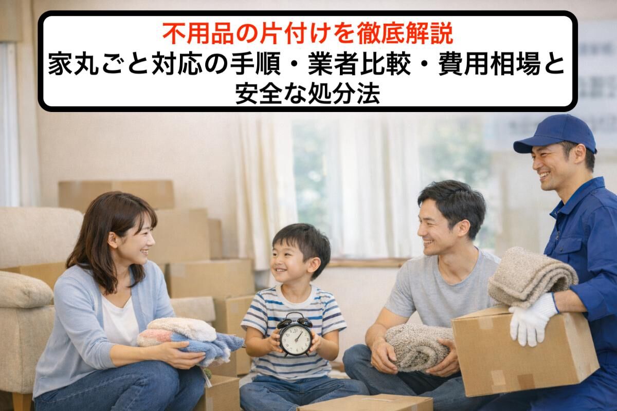 不用品の片付けを徹底解説｜家丸ごと対応の手順・業者比較・費用相場と安全な処分法