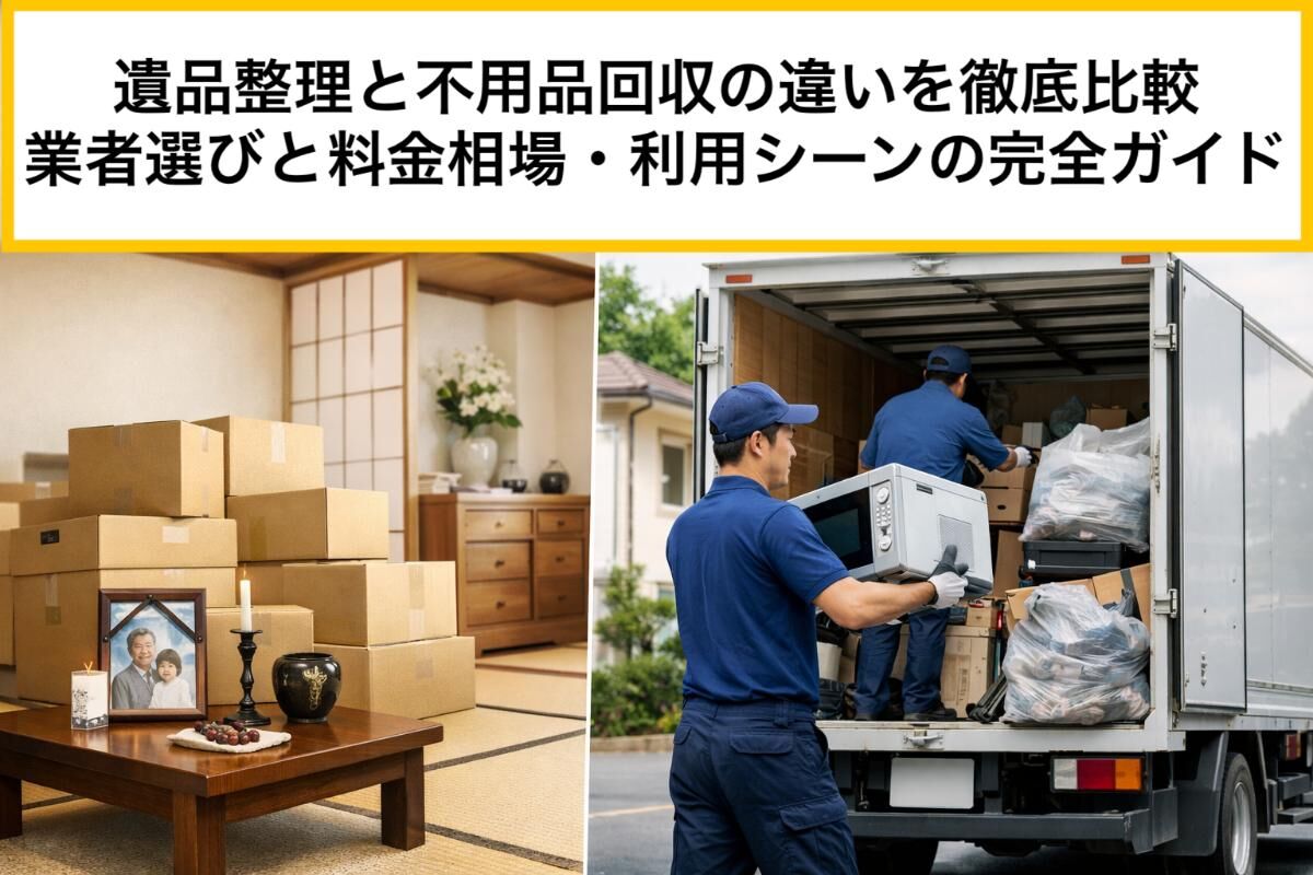 遺品整理と不用品回収の違いを徹底比較｜業者選びと料金相場・利用シーンの完全ガイド