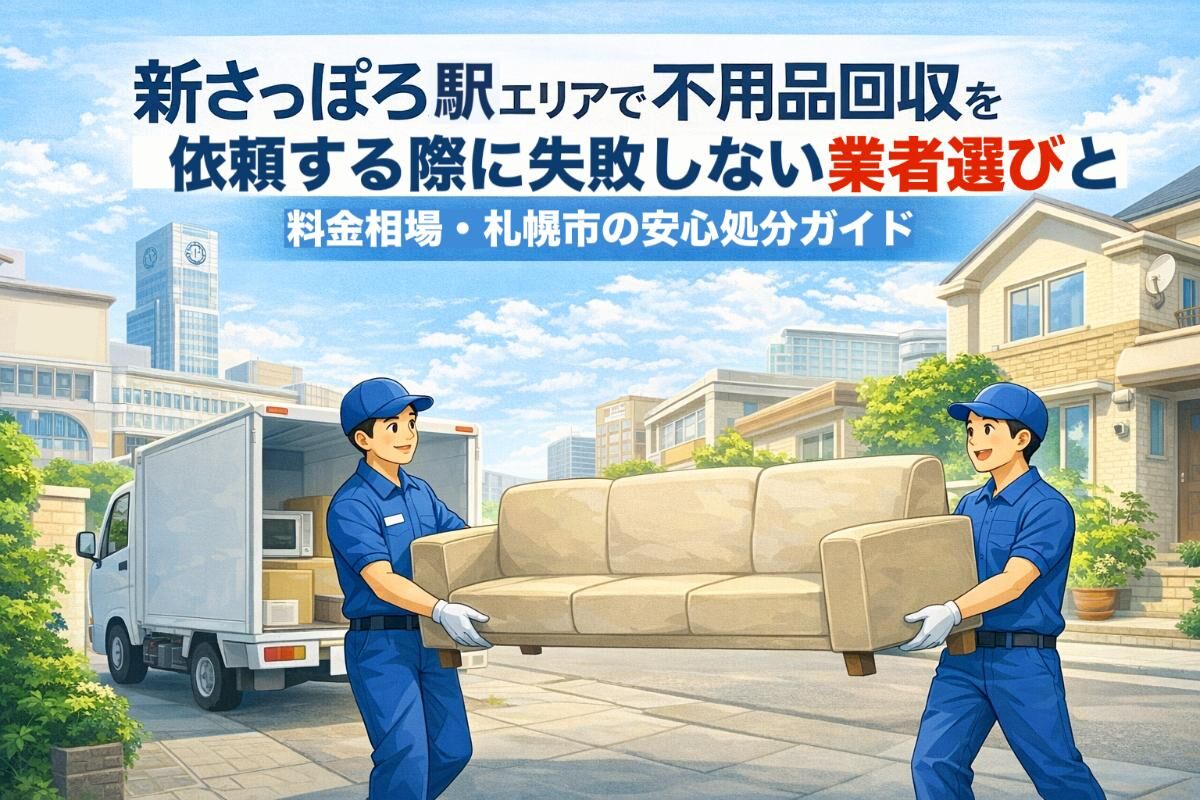 新さっぽろ駅エリアで不用品回収を依頼する際に失敗しない業者選びと料金相場・札幌市の安心処分ガイド