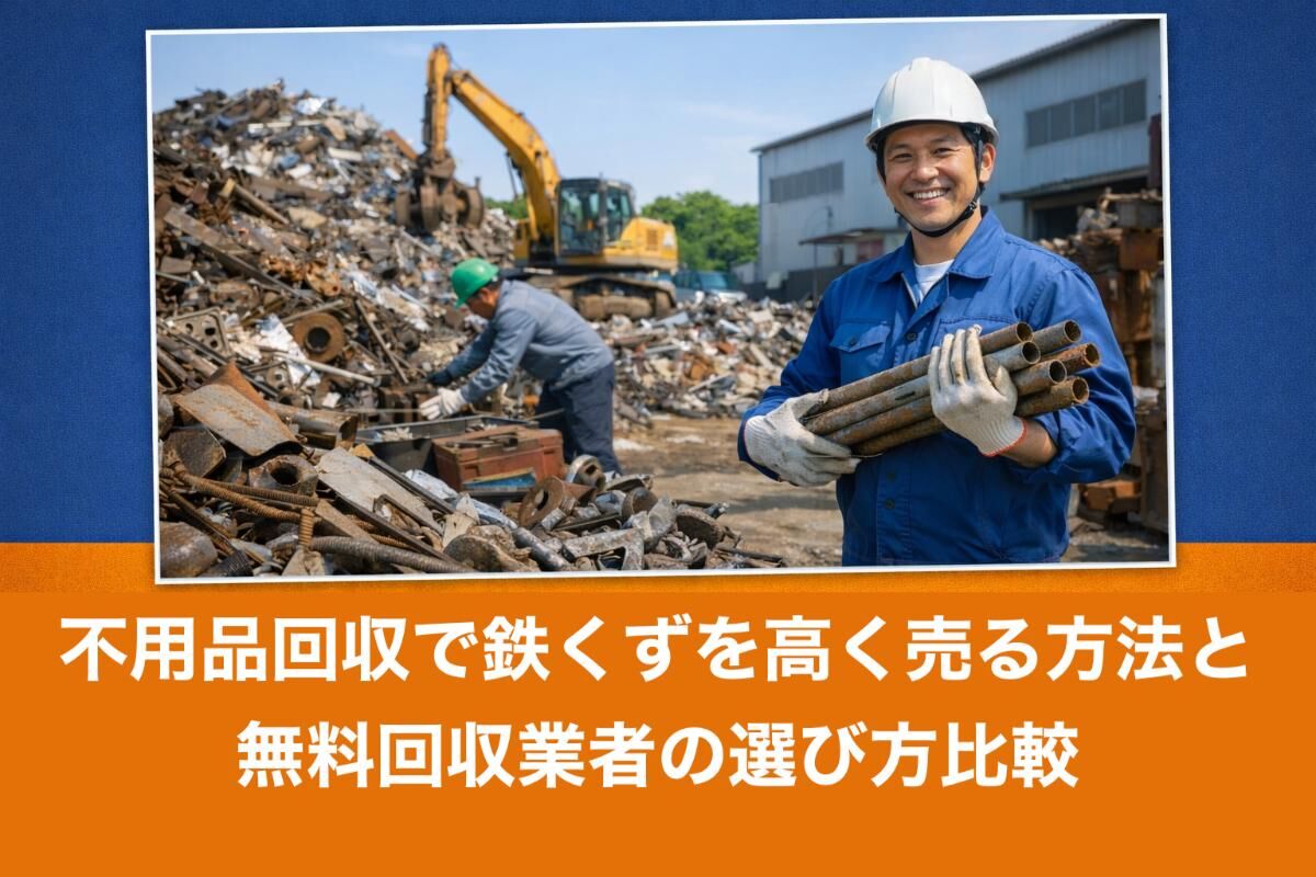不用品回収で鉄くずを高く売る方法と無料回収業者の選び方比較