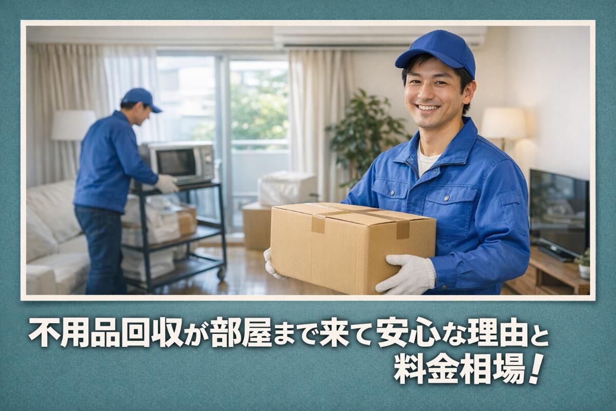 不用品回収が部屋まで来て安心な理由と料金相場！即日対応と安全な業者選び