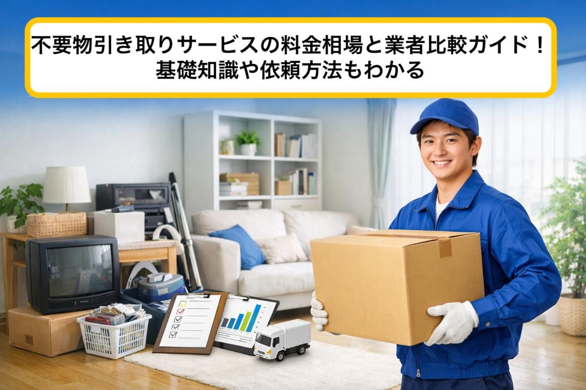 不要物引き取りサービスの料金相場と業者比較ガイド！基礎知識や依頼方法もわかる