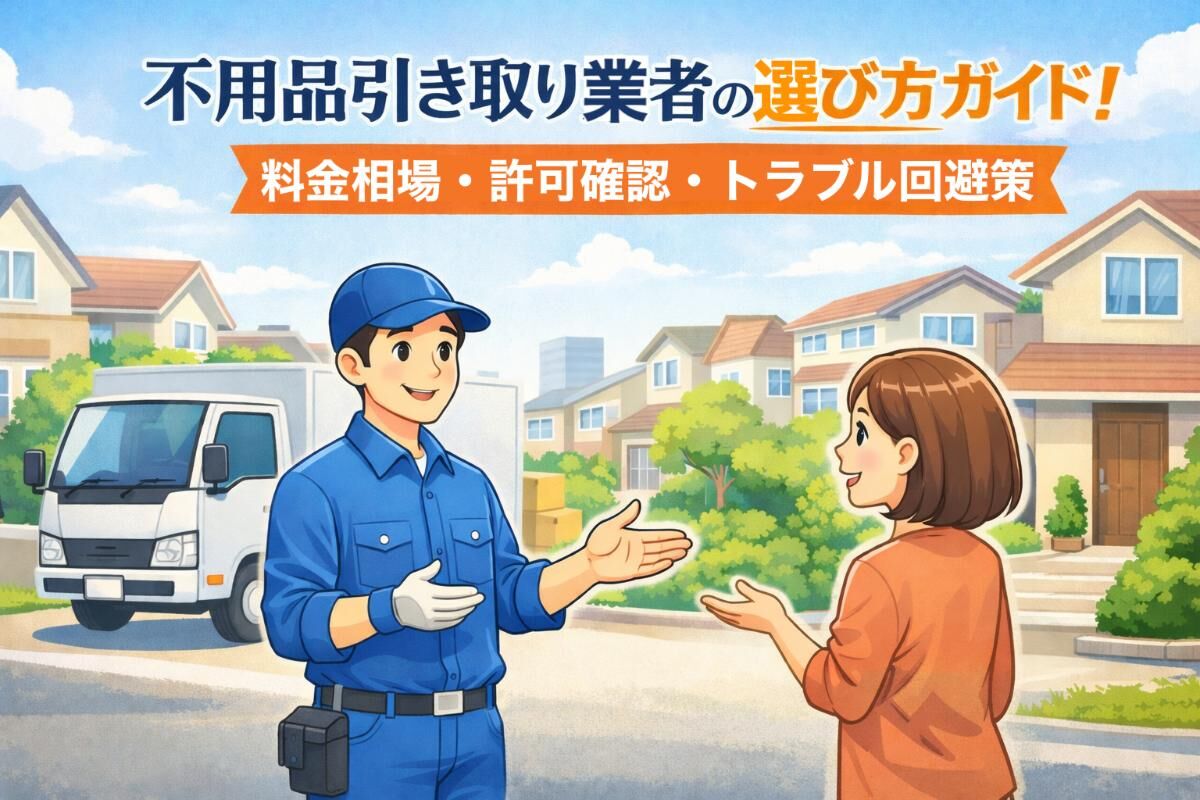 不用品引き取り業者の選び方ガイド！料金相場・許可確認・トラブル回避策