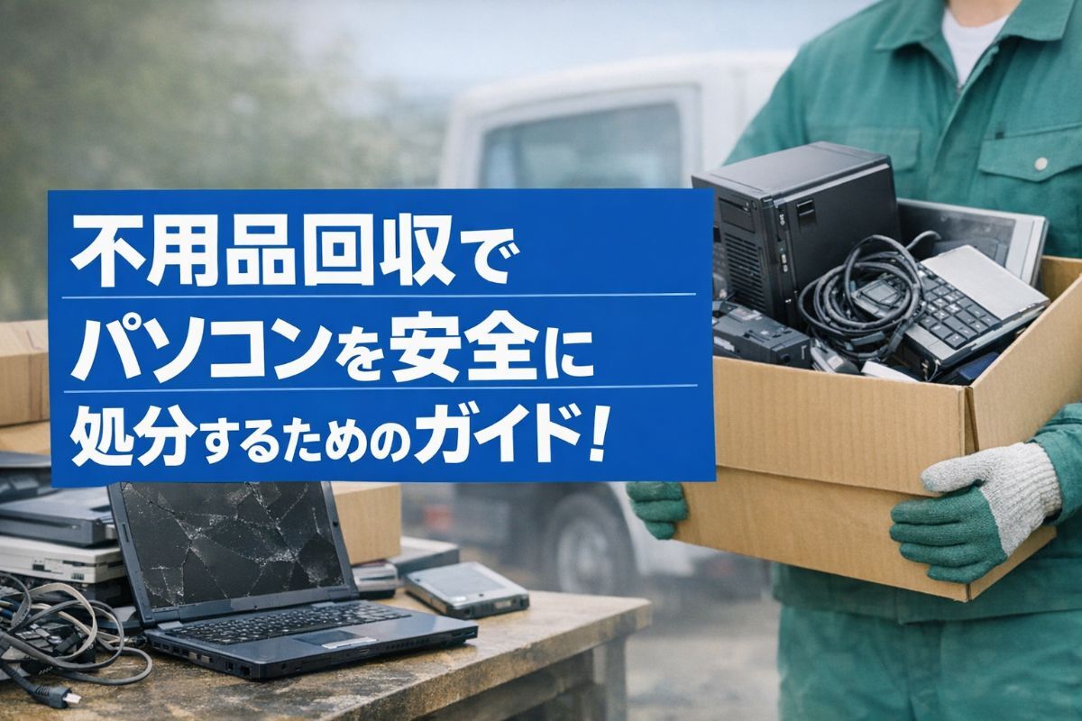 不用品回収でパソコンを安全に処分するためのガイド！無料回収・データ消去・業者比較まで解説