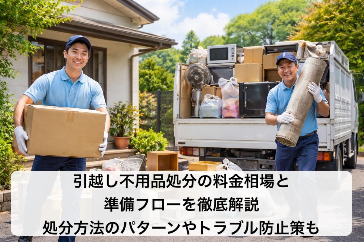 引越し不用品処分の料金相場と準備フローを徹底解説｜処分方法のパターンやトラブル防止策も