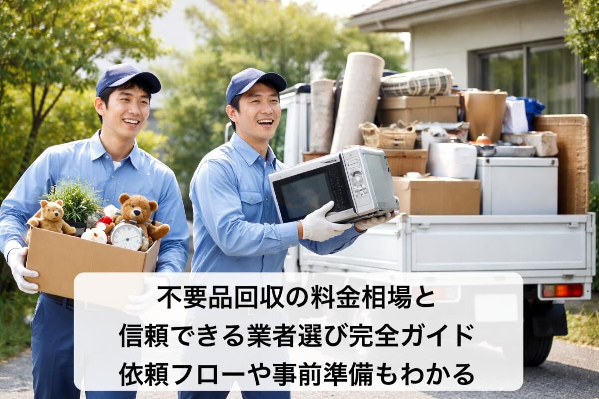 不要品回収の料金相場と信頼できる業者選び完全ガイド｜依頼フローや事前準備もわかる