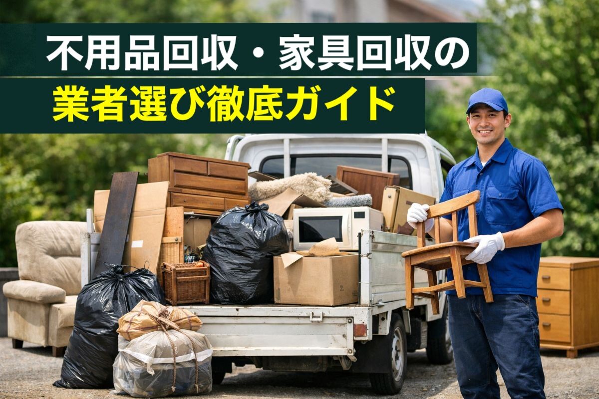 不用品回収・家具回収の業者選び徹底ガイド