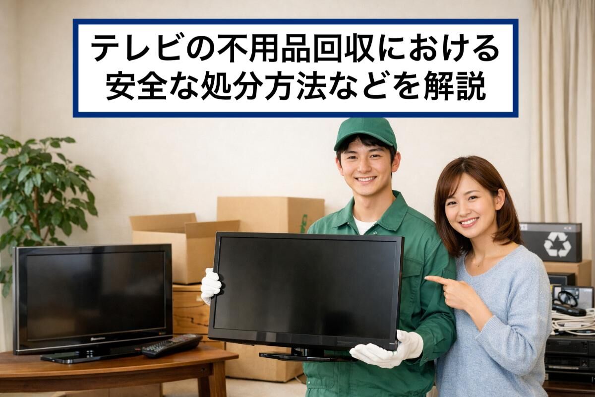 テレビの不用品回収における安全な処分方法などを解説