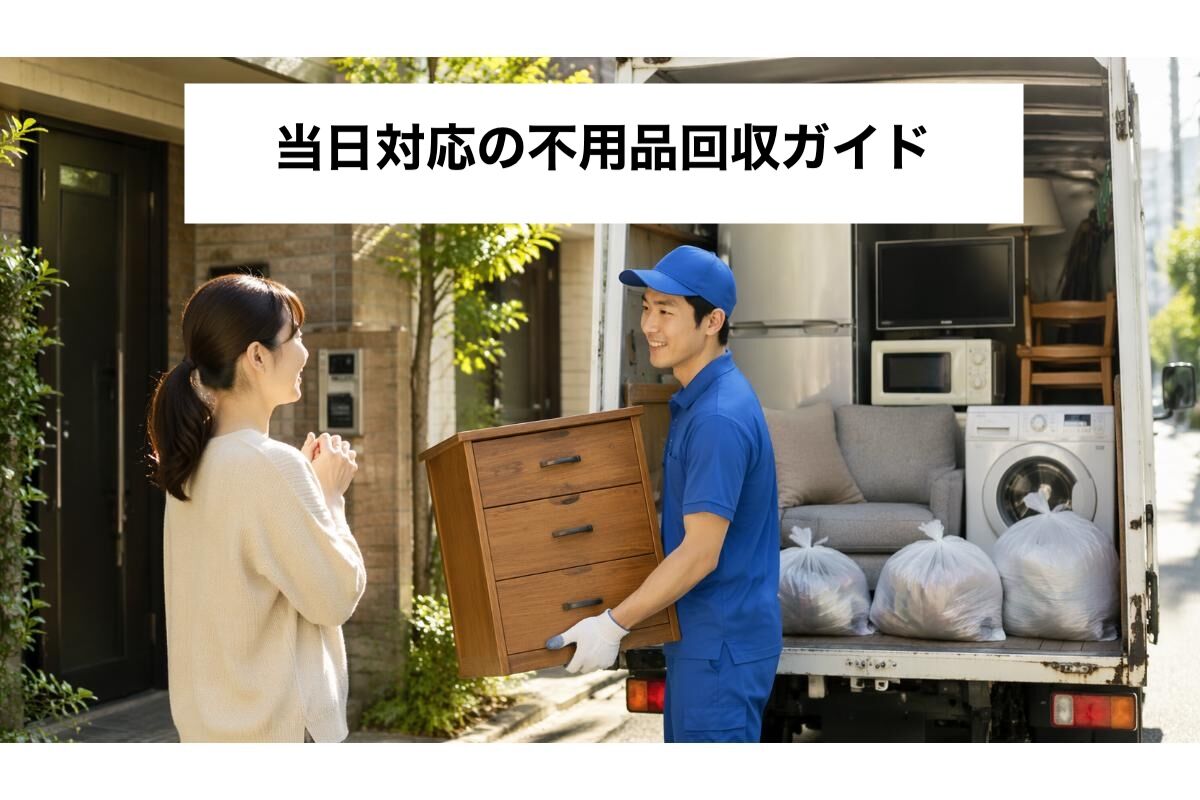 当日対応の不用品回収ガイド