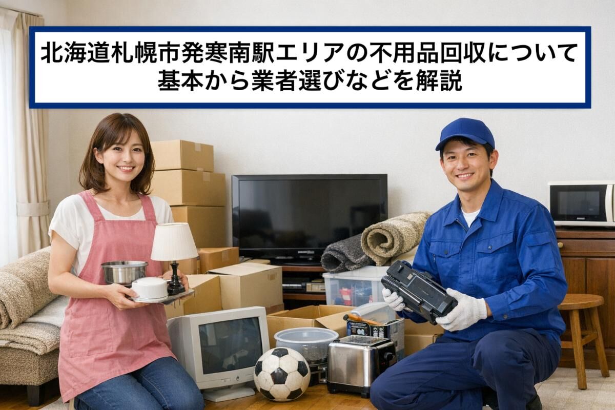 北海道札幌市発寒南駅エリアの不用品回収について｜基本から業者選びなどを解説