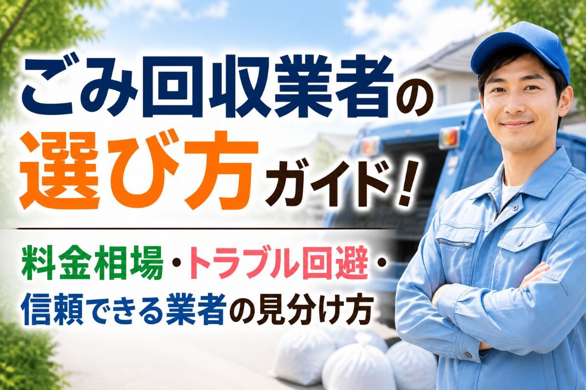 ごみ回収業者の選び方ガイド！料金相場・トラブル回避・信頼できる業者の見分け方