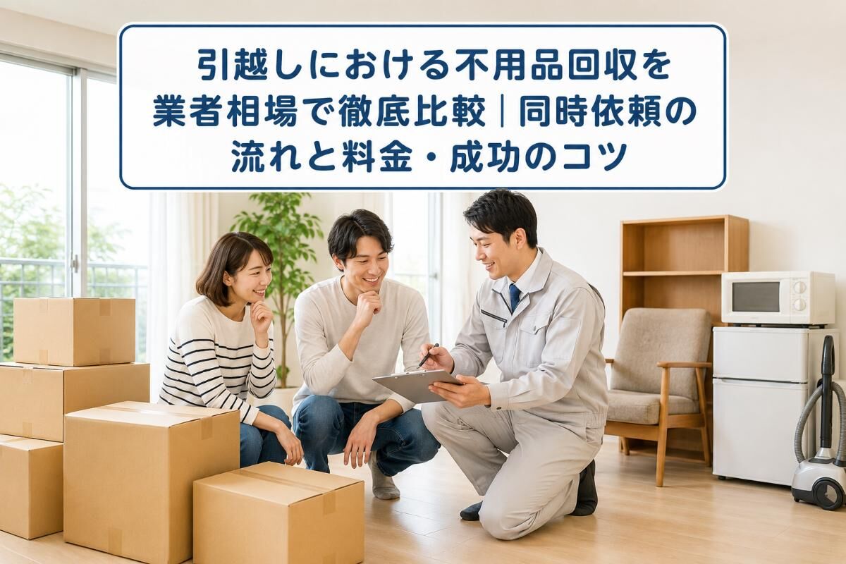 引越しにおける不用品回収を業者相場で徹底比較｜同時依頼の流れと料金・成功のコツ