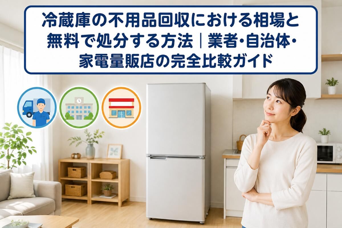 冷蔵庫の不用品回収における相場と無料で処分する方法｜業者・自治体・家電量販店の完全比較ガイド