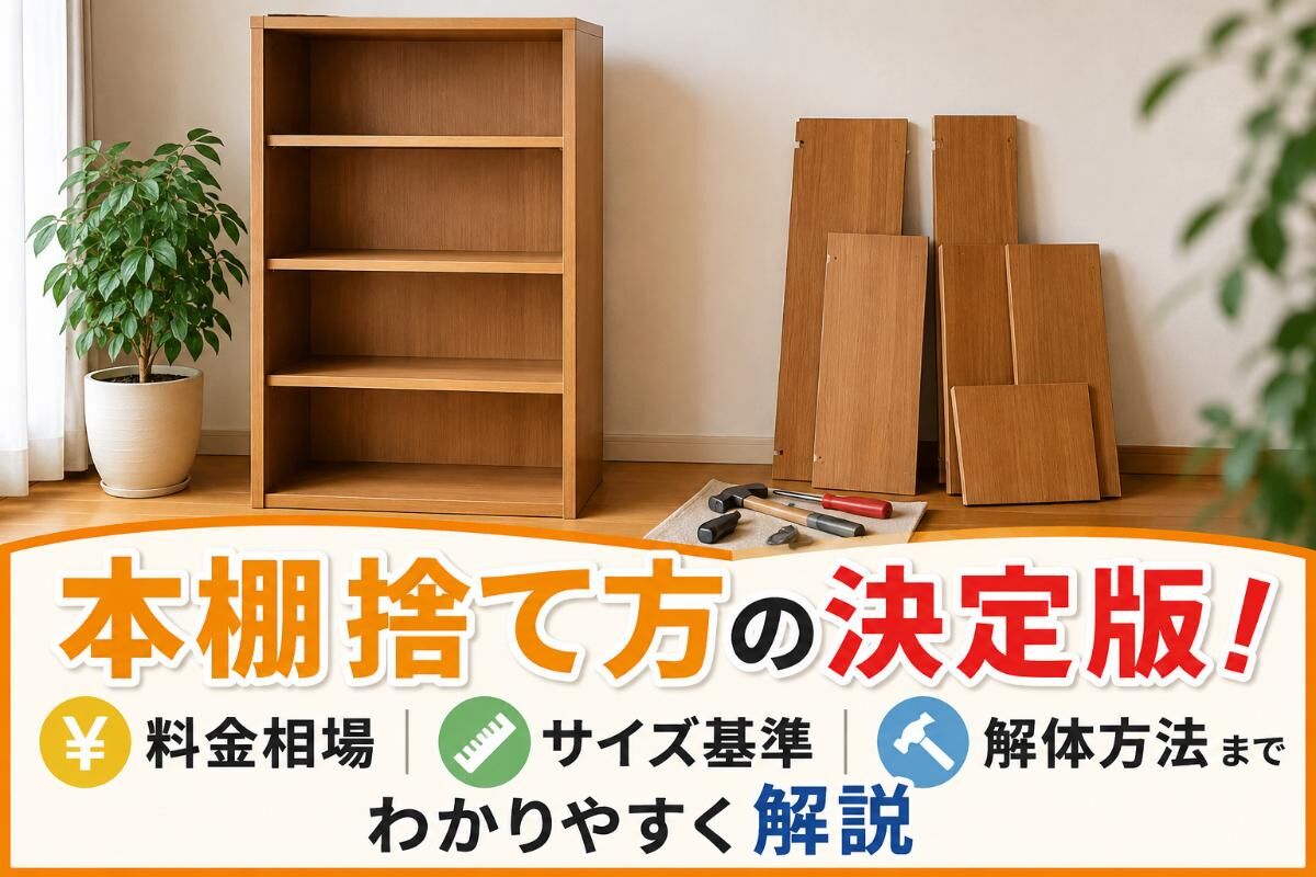 本棚捨て方の決定版！料金相場・サイズ基準・解体方法までわかりやすく解説