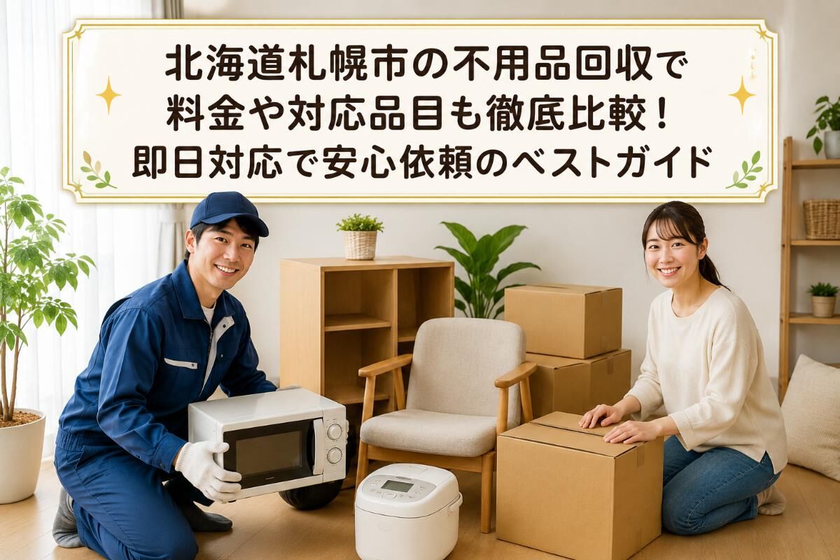 北海道札幌市の不用品回収で料金や対応品目も徹底比較！即日対応で安心依頼のベストガイド