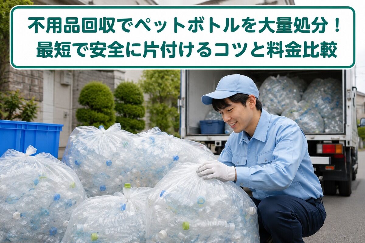 不用品回収でペットボトルを大量処分！最短で安全に片付けるコツと料金比較