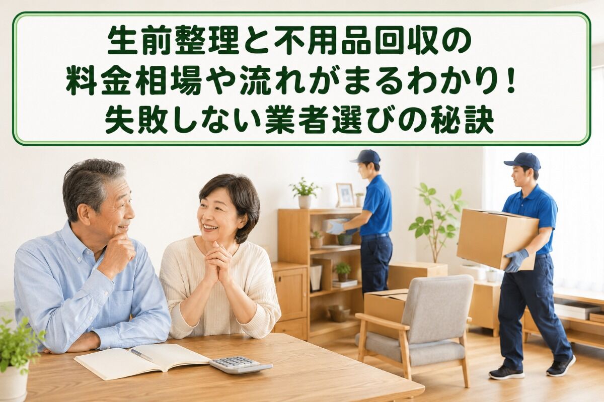 生前整理と不用品回収の料金相場や流れがまるわかり！失敗しない業者選びの秘訣