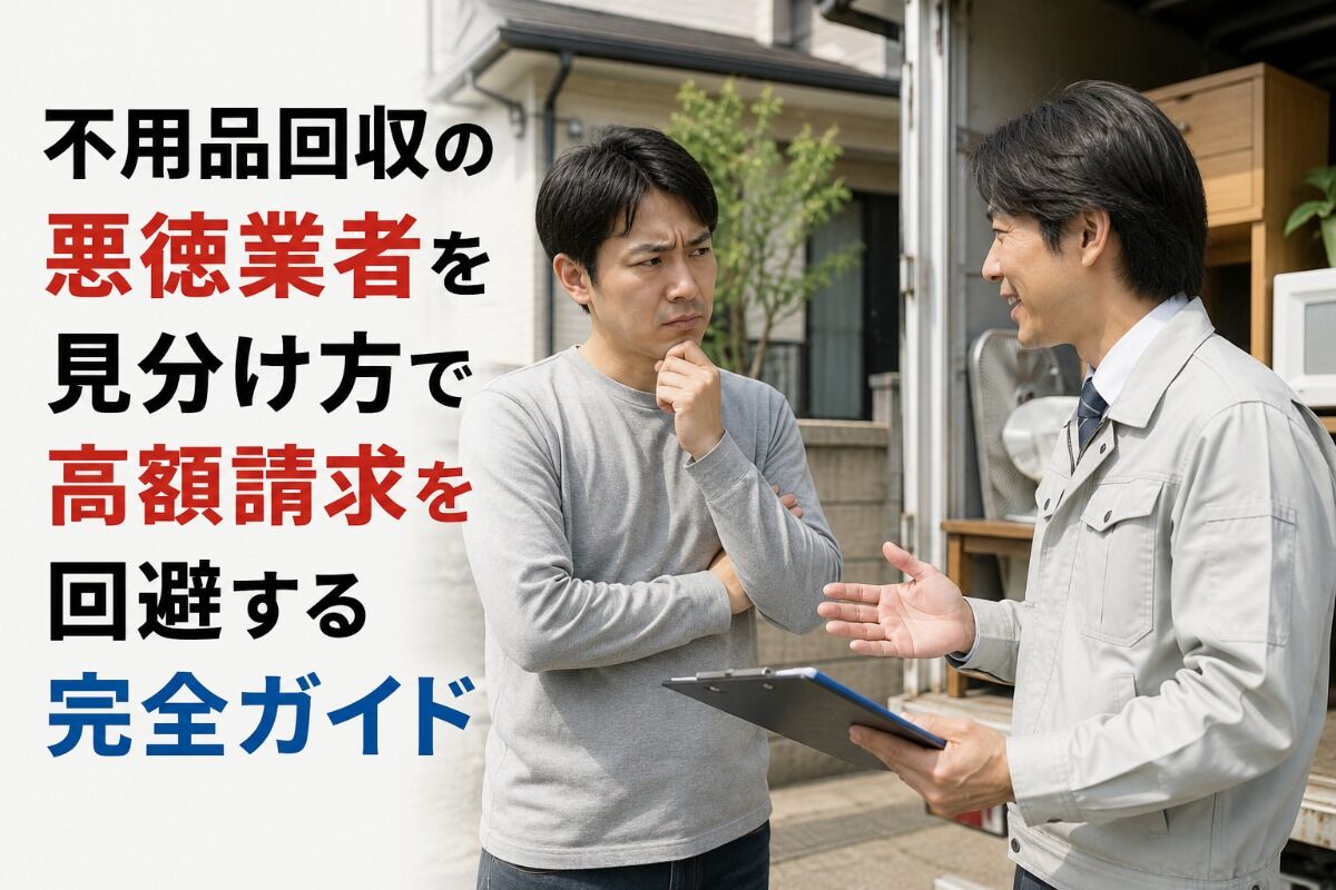 不用品回収の悪徳業者を見分け方で高額請求を回避する完全ガイド