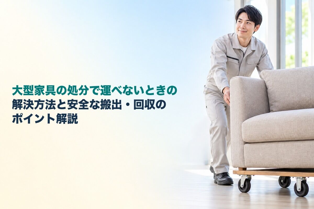 大型家具の処分で運べないときの解決方法と安全な搬出・回収のポイント解説