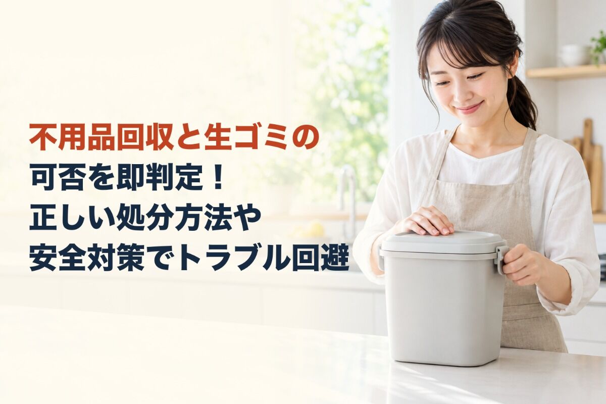 不用品回収と生ゴミの可否を即判定！正しい処分方法や安全対策でトラブル回避